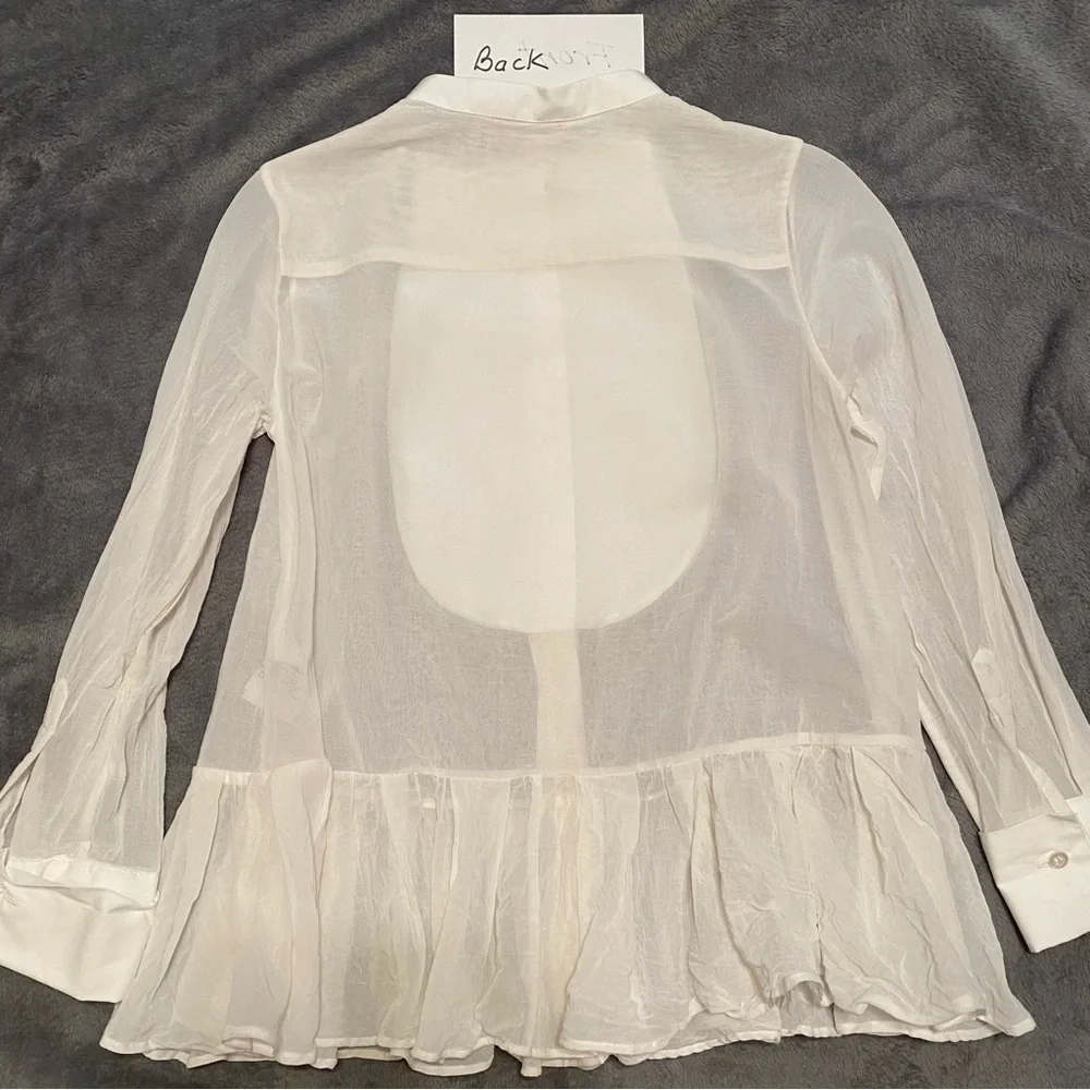 - Giambattista Valli Blouse white blouse size 40 or XS made in Italy - Picture 4 of 13